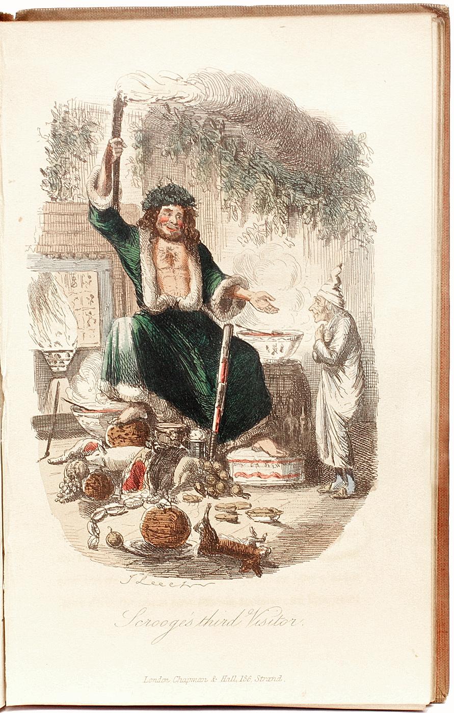 Tessuto DICKENS. Un canto di Natale. LA NONA EDIZIONE - 1844 - IN TELA ORIGINALE in vendita
