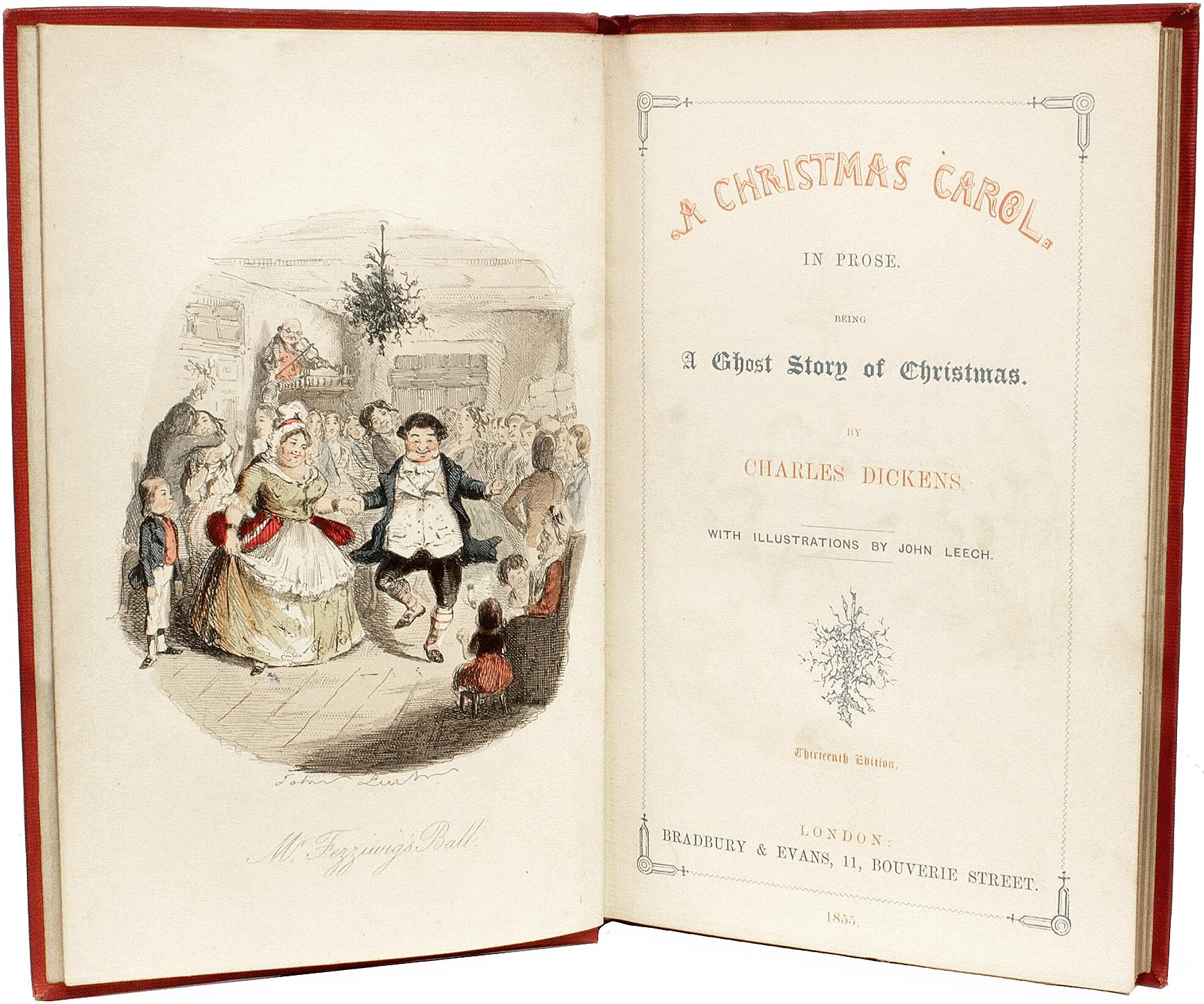 DICKENS, Charles. A Christmas Carol. (1855 - THIRTEENTH EDITION) In Good Condition In Hillsborough, NJ