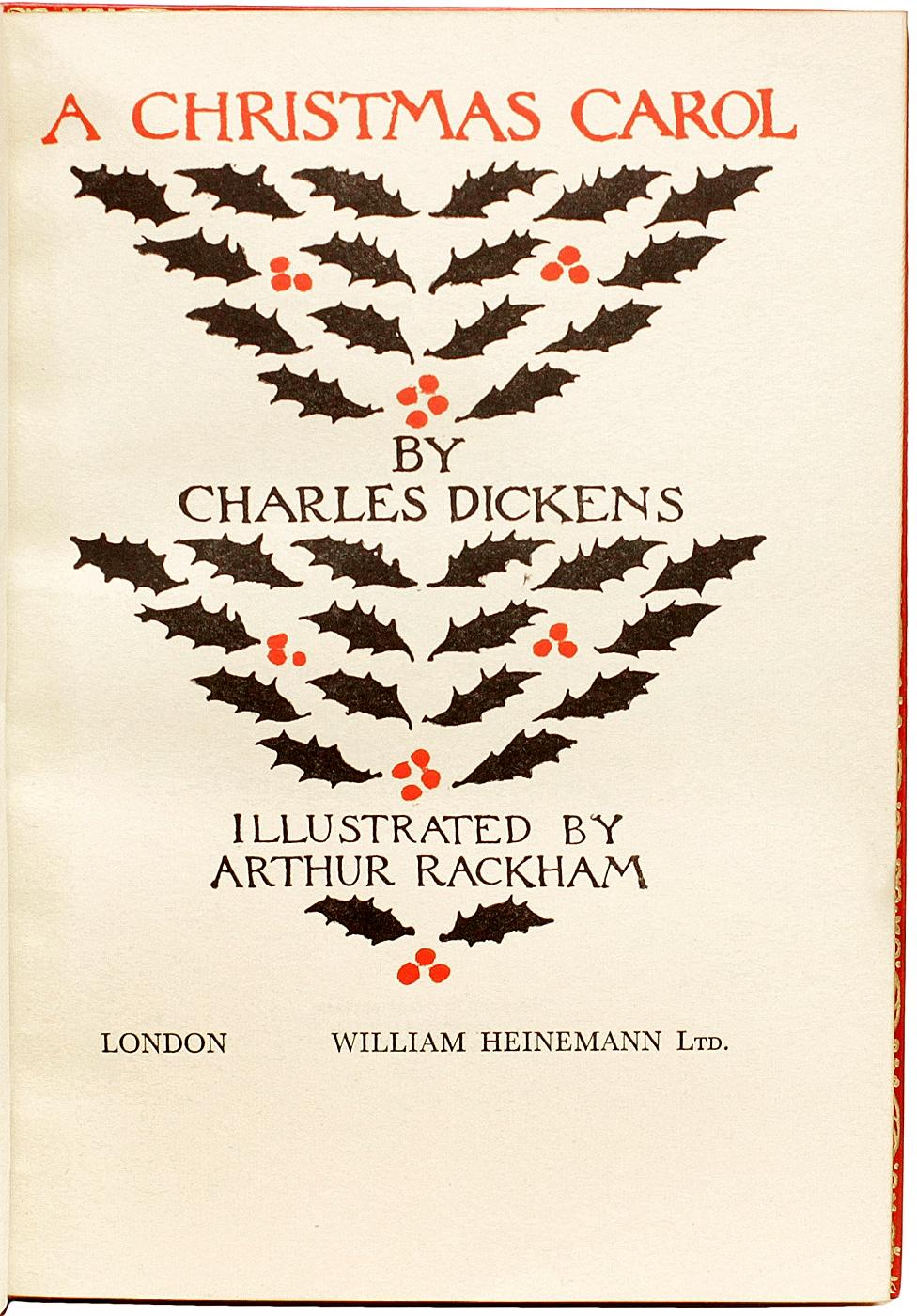British Dickens, Charles. a Christmas Carol - ILLUSTRATED BY ARTHUR RACKHAM For Sale