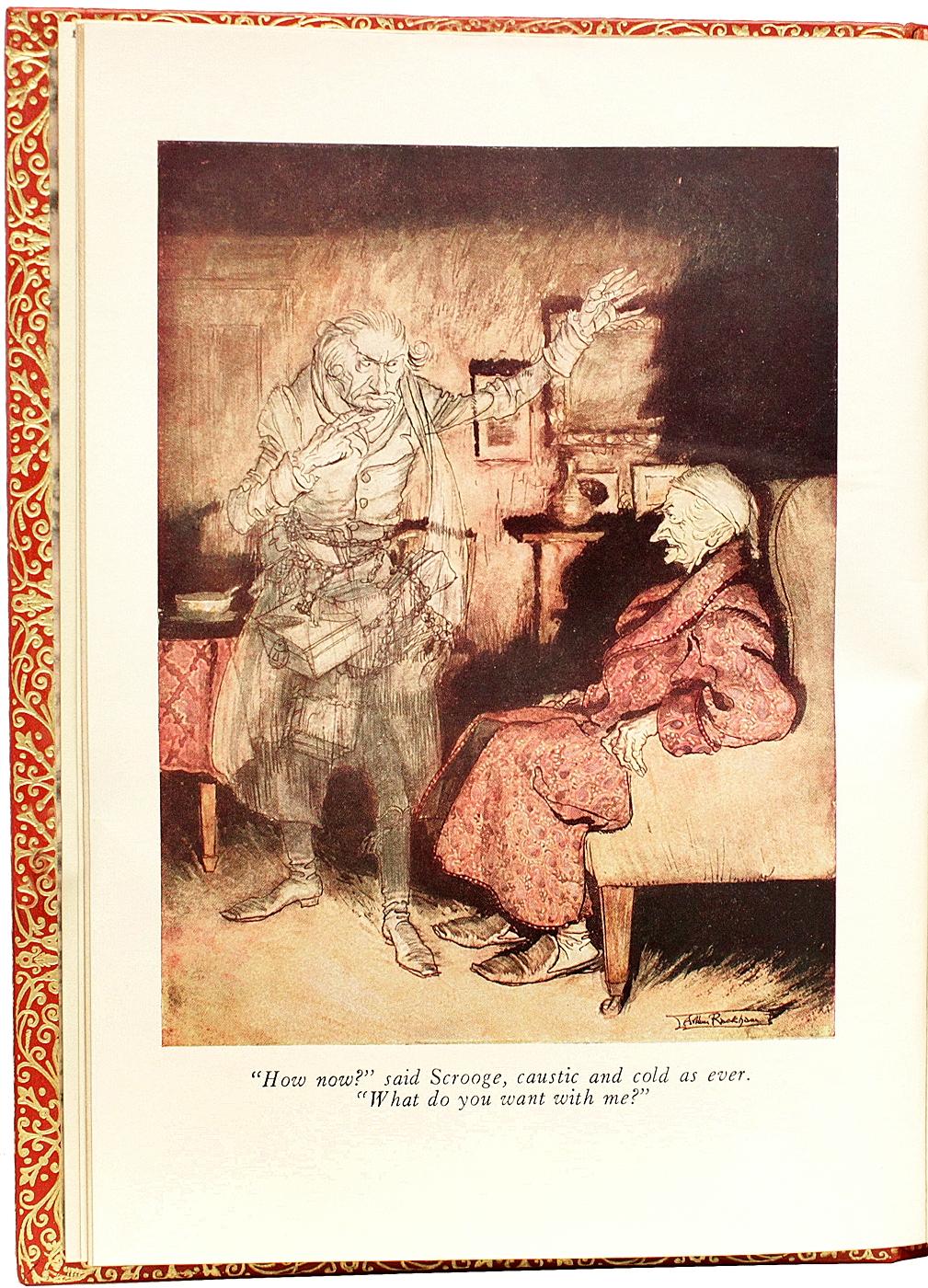 Dickens, Charles. a Christmas Carol - ILLUSTRATED BY ARTHUR RACKHAM In Good Condition For Sale In Hillsborough, NJ