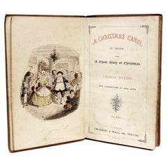 Antique Dickens, Charles, a Christmas Carol, Third Edition, 1843, in Original Cloth