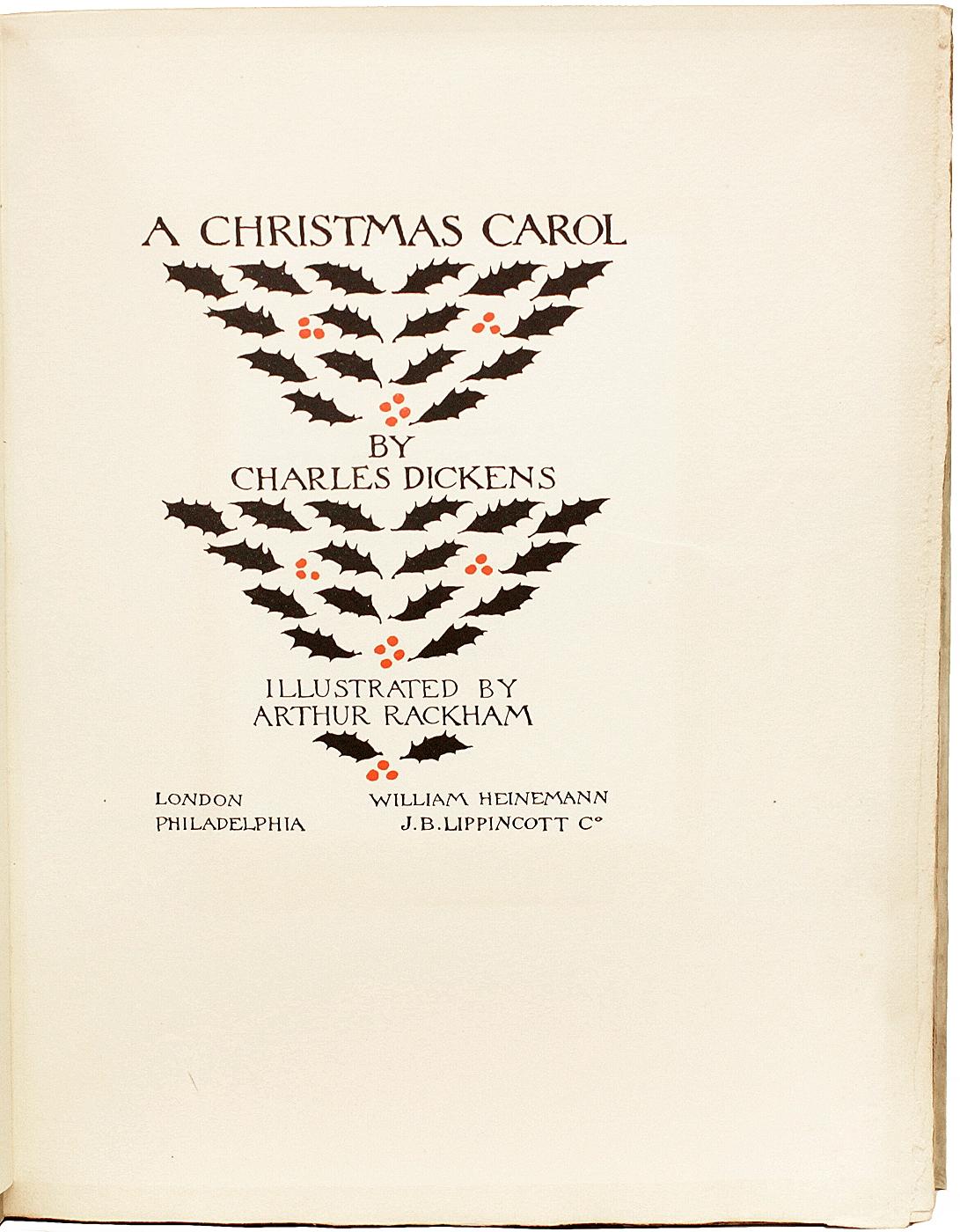 Early 20th Century DICKENS, Charles (Arthur Rackham). A Christmas Carol. LIMITED SIGNED EDITION For Sale