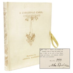 Antique DICKENS, Charles (Arthur Rackham). A Christmas Carol. LIMITED SIGNED EDITION