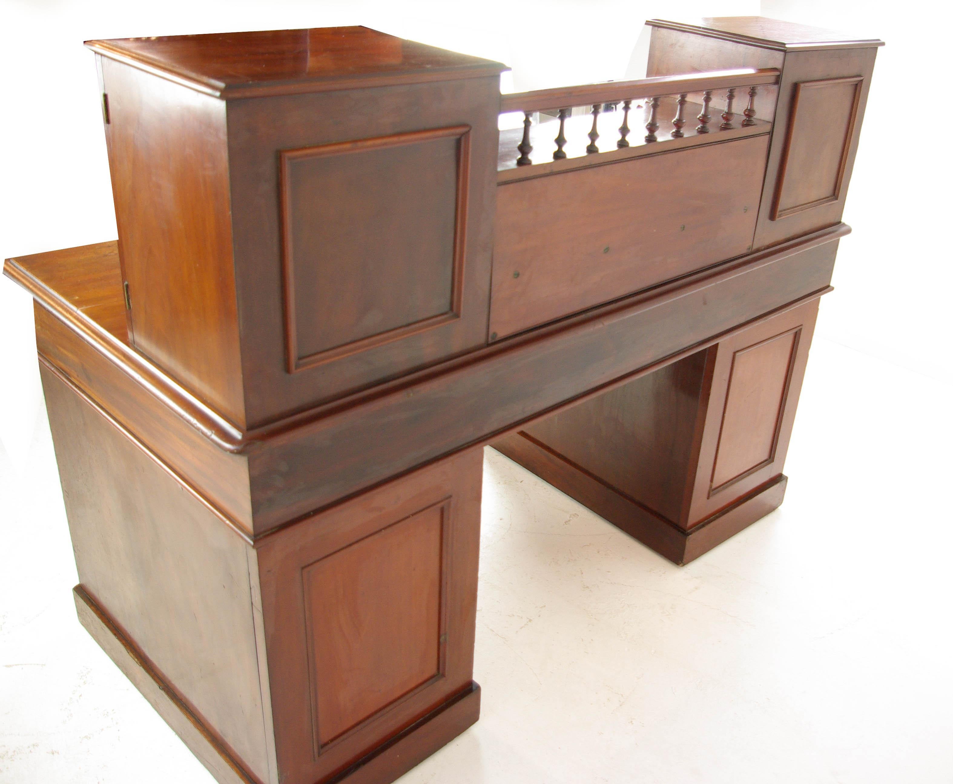 Dickens Desk, Antique Walnut Desk, Slant Front Desk, 1880, Antiques, B1241 5