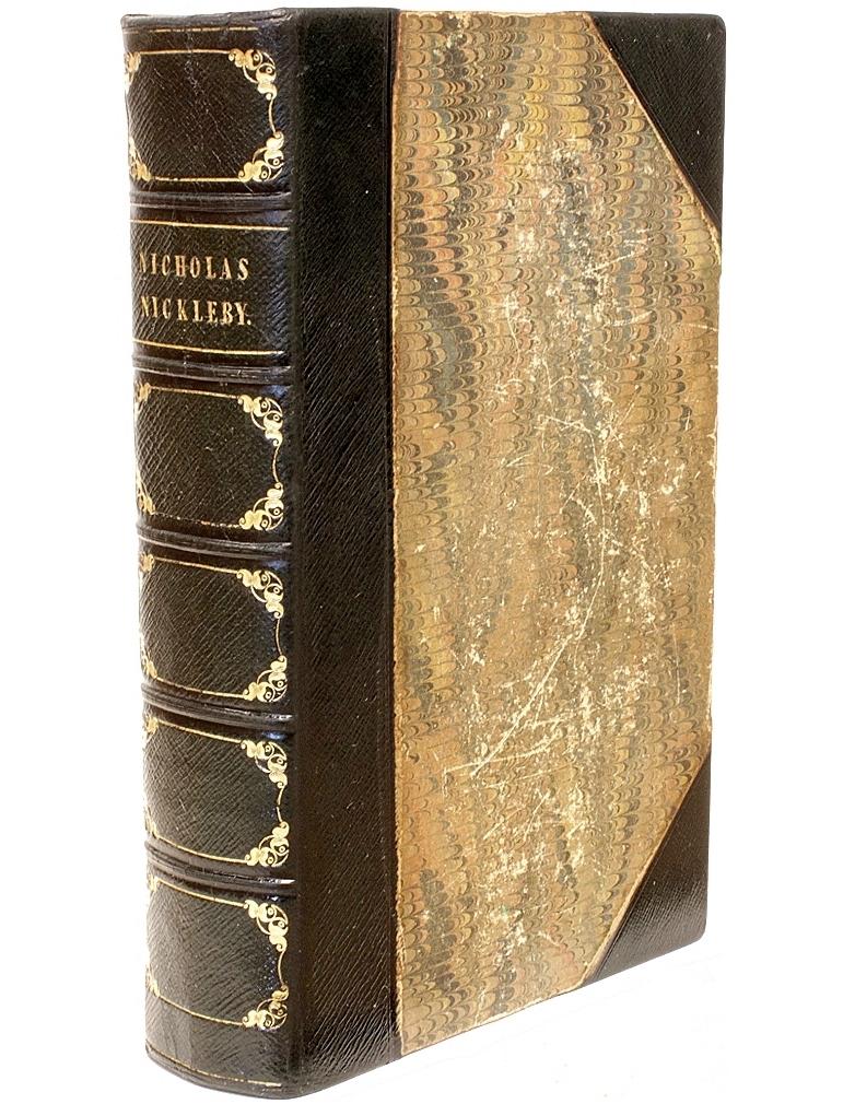Author: Dickens, Charles

Title: The Life and Adventures of Nicholas Nickleby.

Publisher: London: Bradbury & Evans, 1839.

Description: first edition bound from the parts. 1 vol., 8-3/4