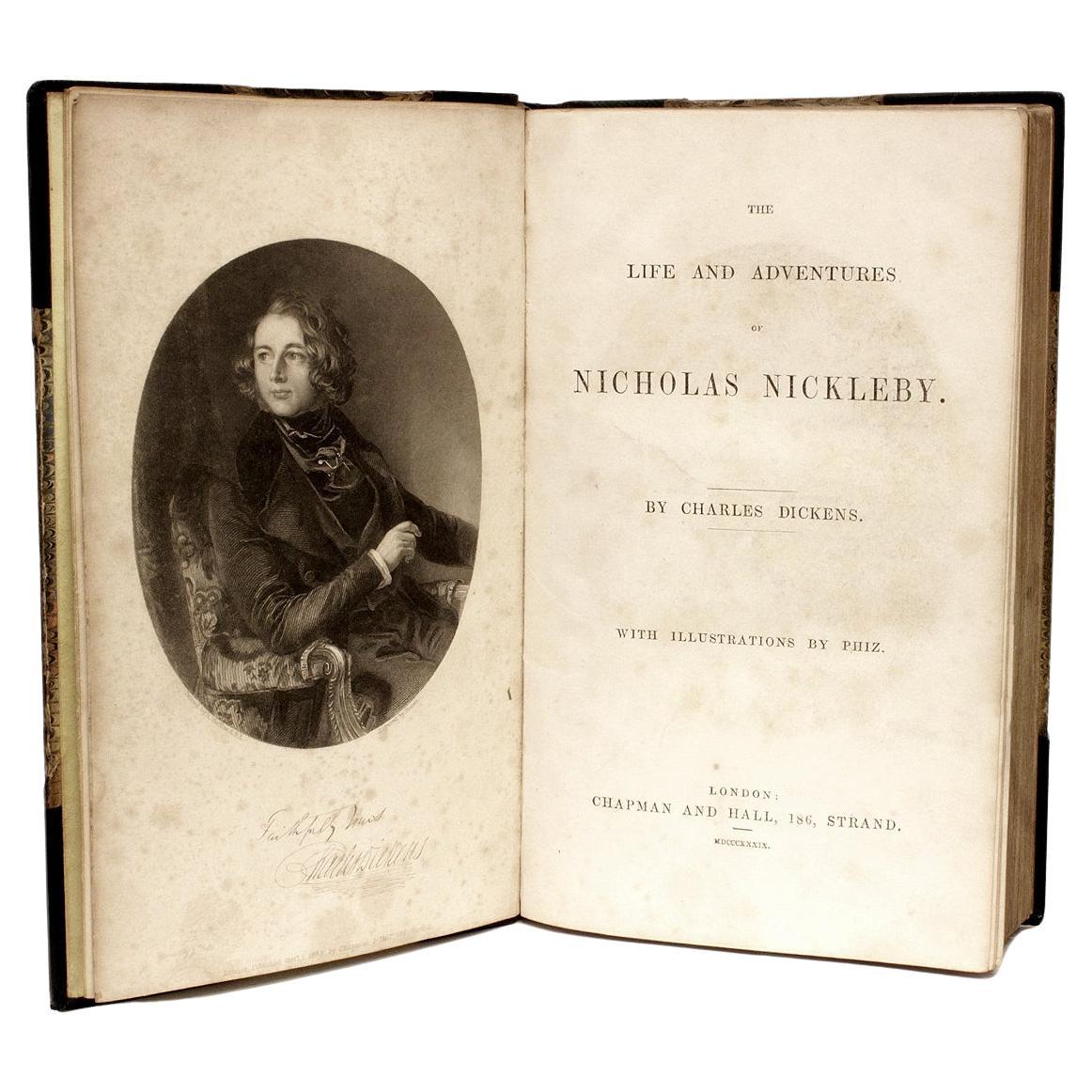 Dickens-Life & Adventures of Nicholas Nickleby-1st Ed Bound from the Parts