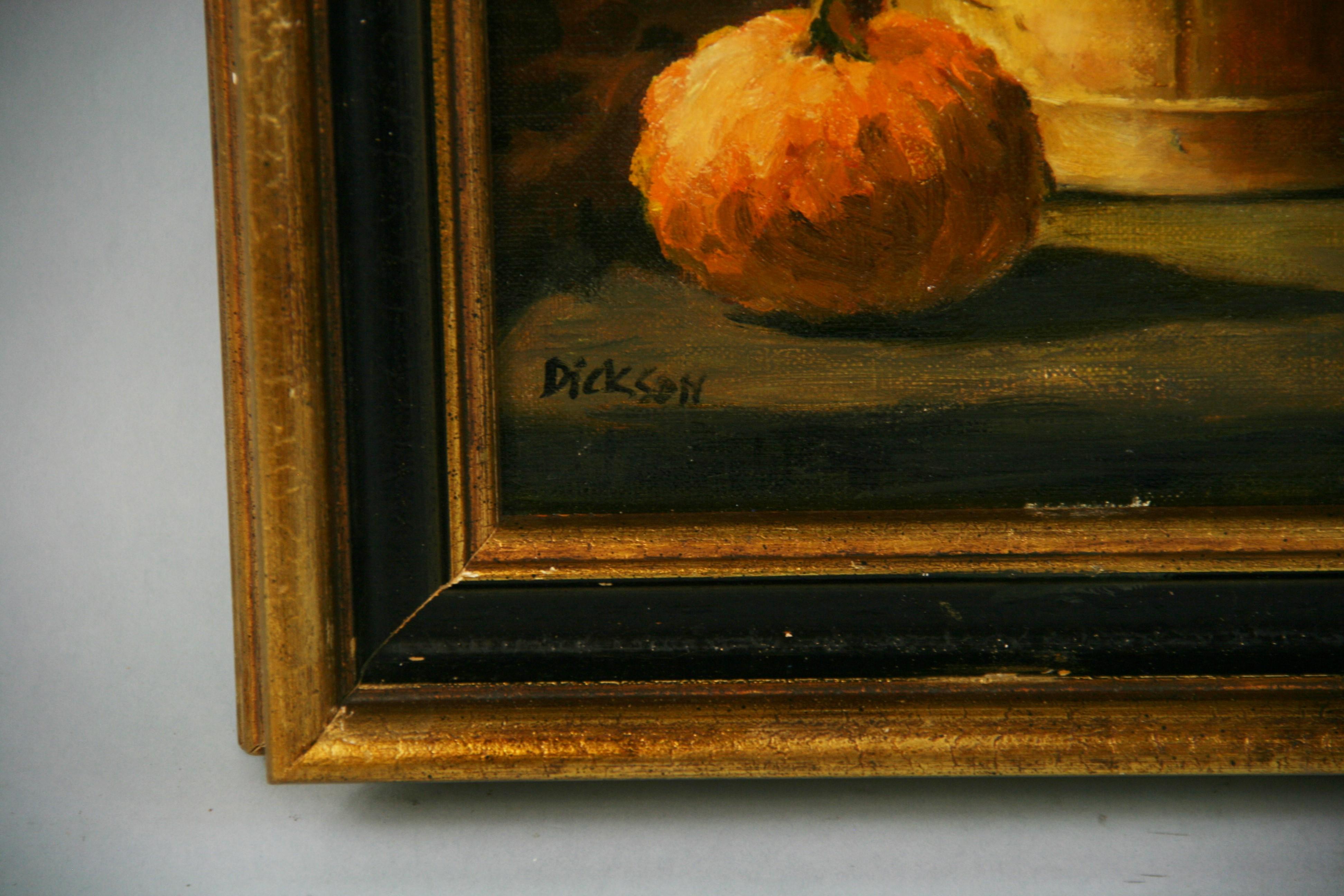 3886 Vegetable in a basket still life in a gilt wood frame
Image size 8.75x11.5