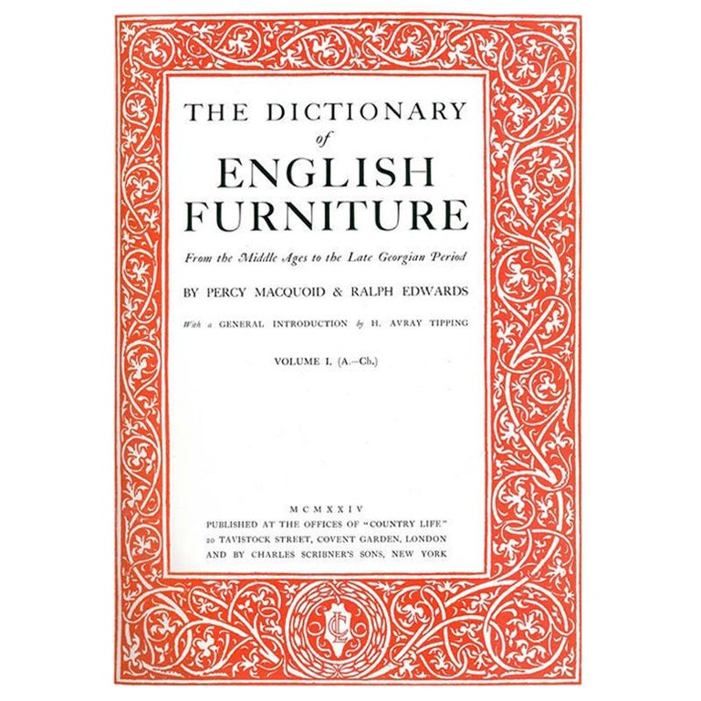 Dictionary of English Furniture, '3 Classic Volumes' For Sale at 1stDibs