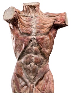 Torse en plâtre polychromé représentant des moussins humains, 1900
