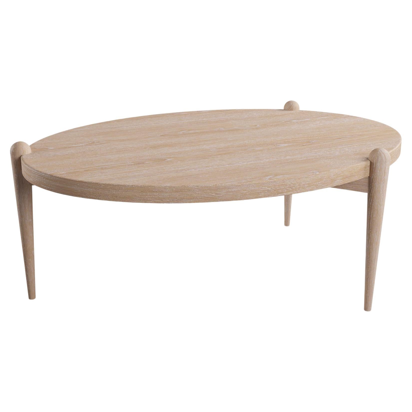 "Diderot" French Oak Cocktail Table by Christiane Lemieux
