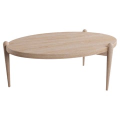 "Diderot" French Oak Cocktail Table by Christiane Lemieux