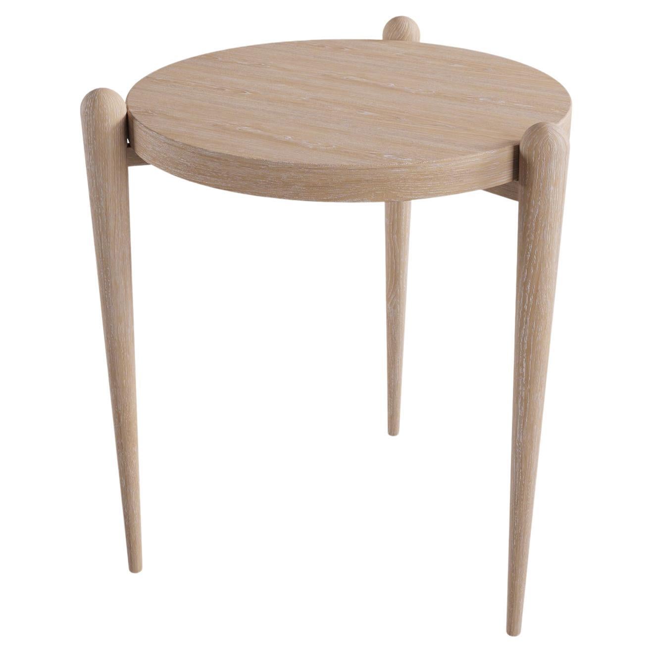 "Diderot" French Oak Side Table by Christiane Lemieux For Sale
