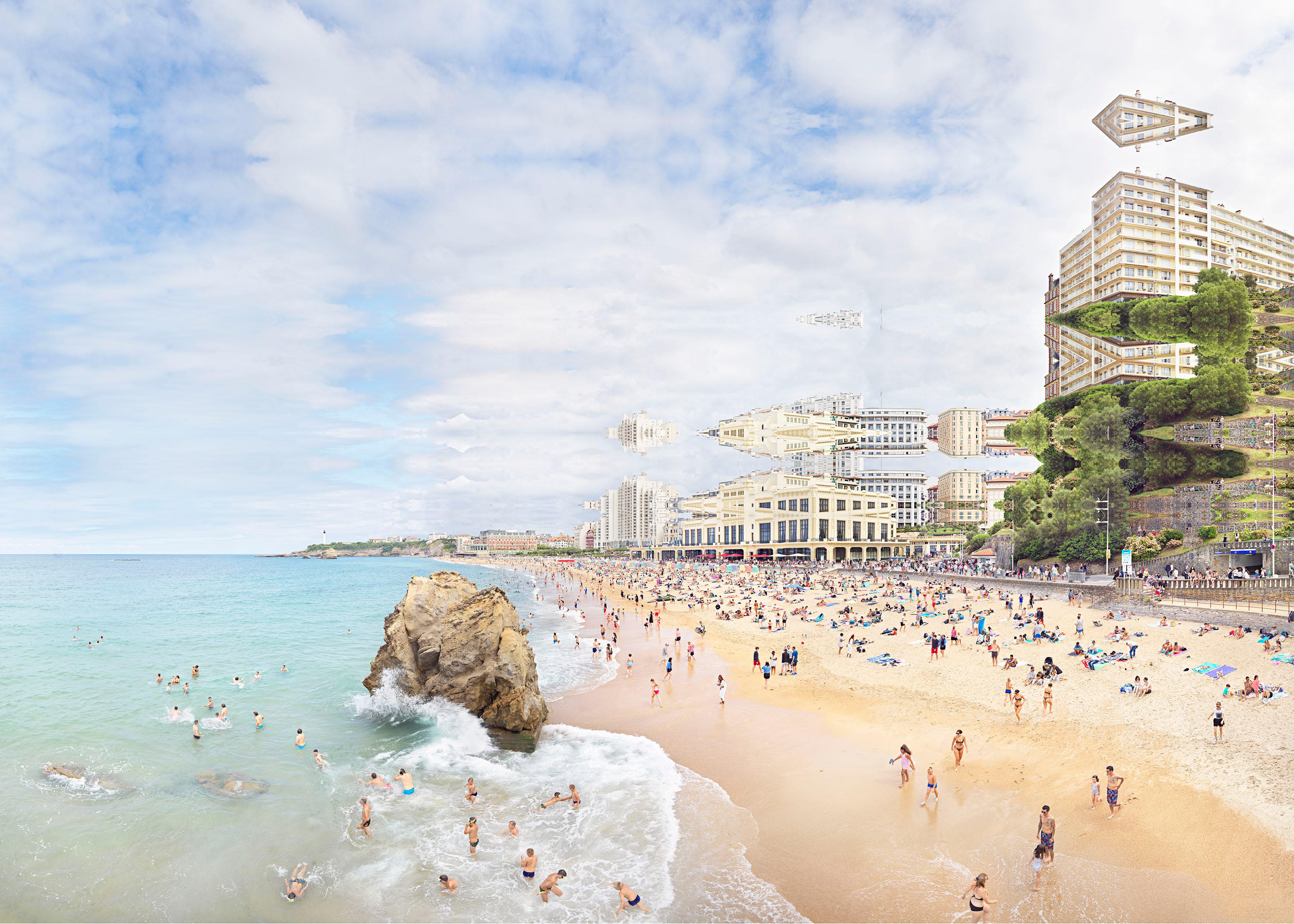 "BIARRITZ - LA GRANDE PLAGE #4", photography by Didier Fournet (39x55in), 2021