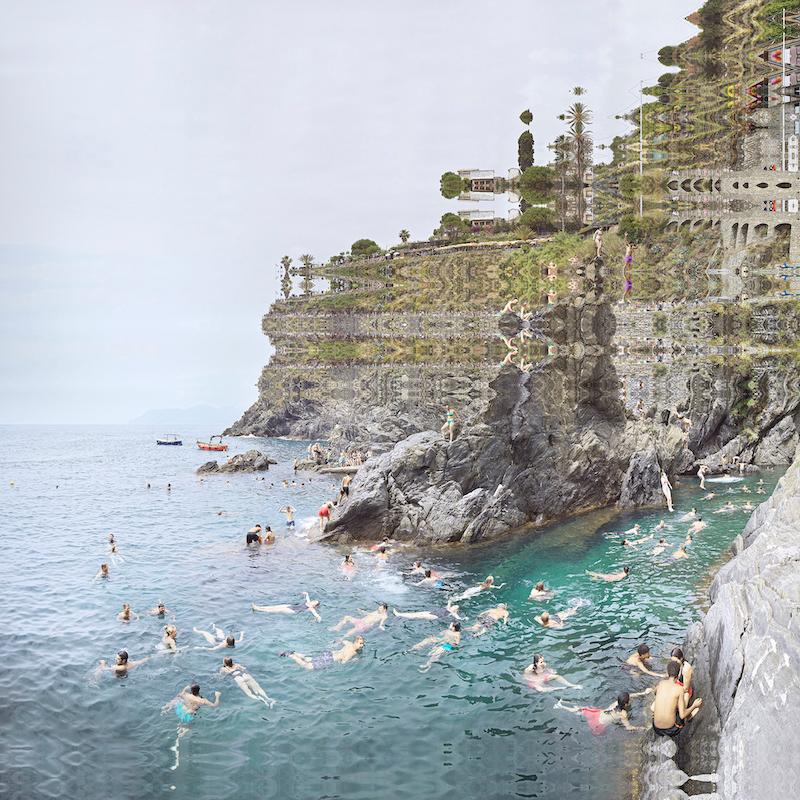 "Manarola", photography by Didier Fournet (39x39in), 2022