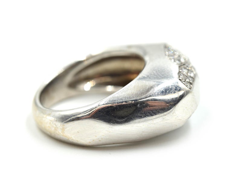 Didier Guerin Platinum and Diamond Fashion Ring For Sale at 1stDibs