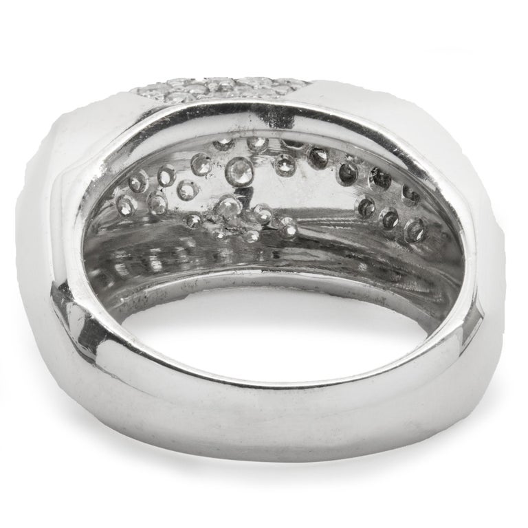 Didier Guerin Platinum and Diamond Fashion Ring For Sale at 1stDibs