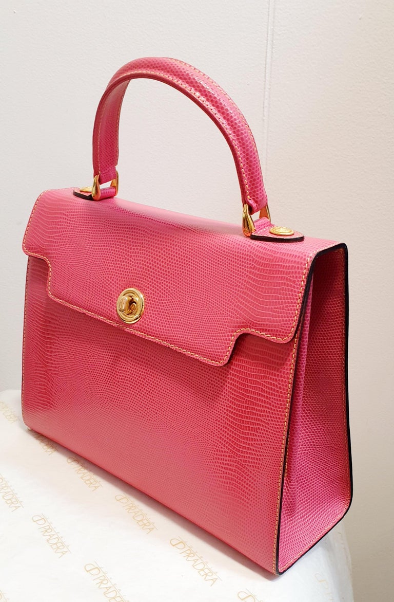New Didier LaMarthe Paris Pink Leather Lizard Skin Style Kelly Bag For Sale  at 1stDibs | didier lamarthe bags price, lamarthe paris bag price, didier lamarthe  handbags paris