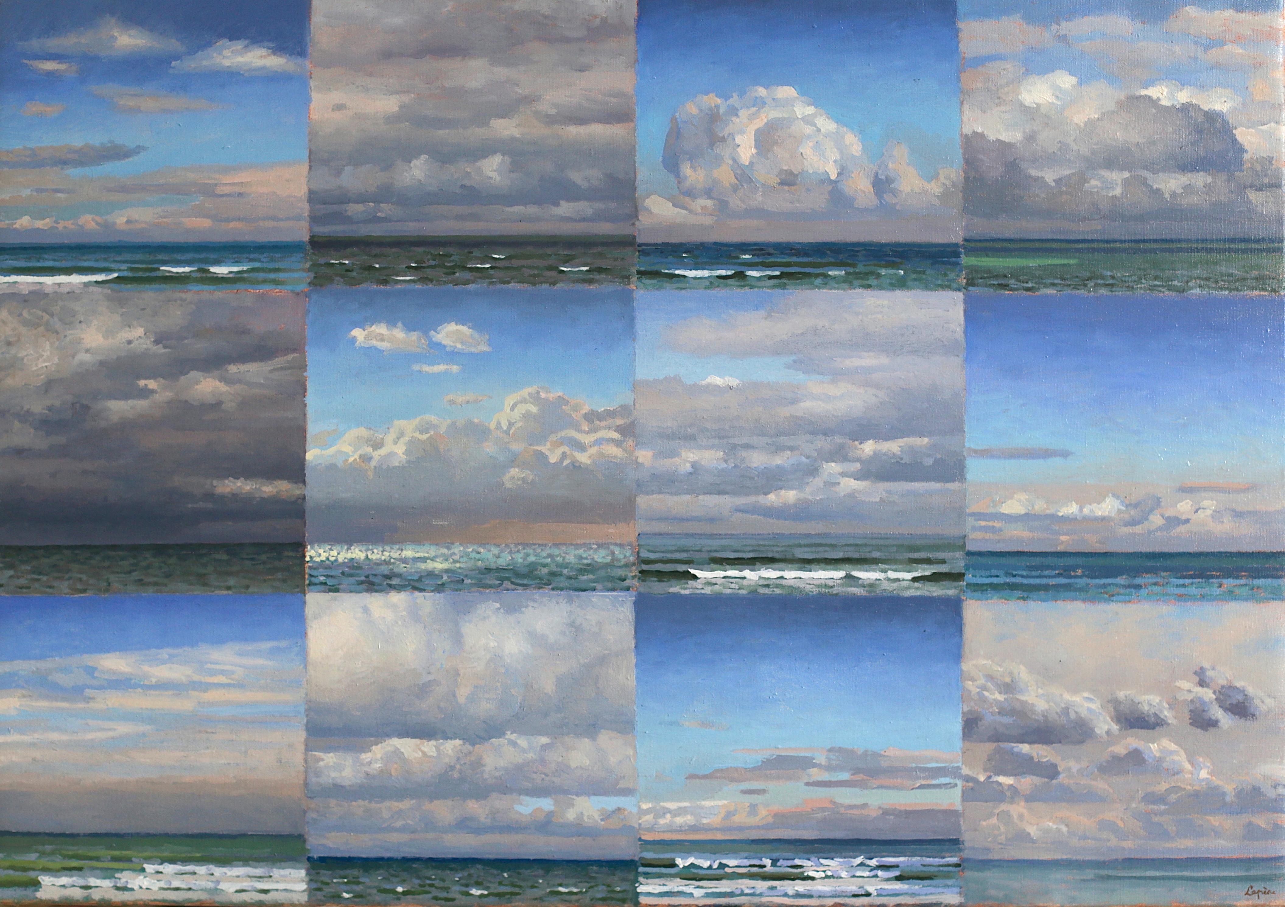 Didier LAPÈNE Figurative Painting - Au-dessus de la Mer