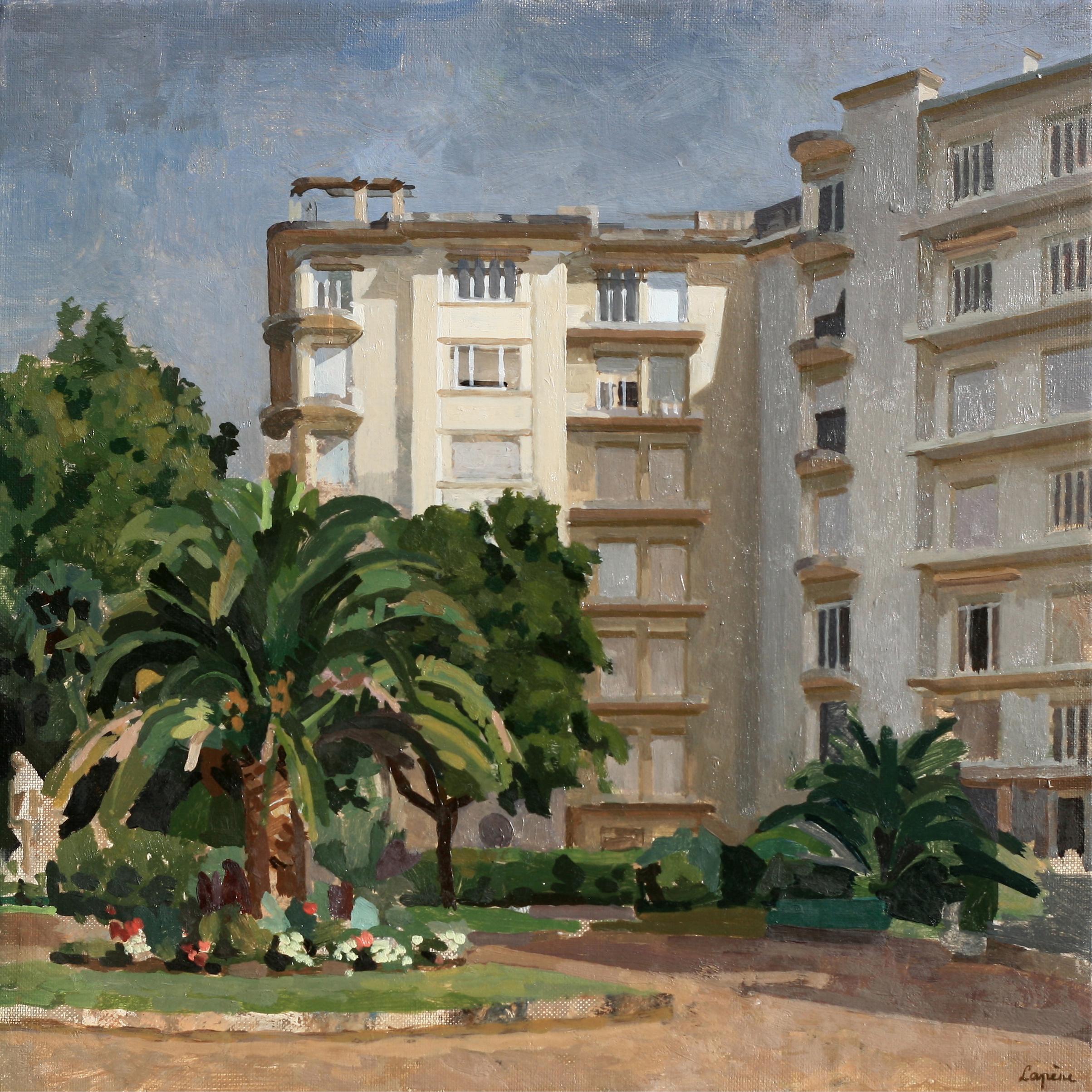 Landscape Painting Didier LAPÈNE - immeuble à Pau, sud-ouest de la France
