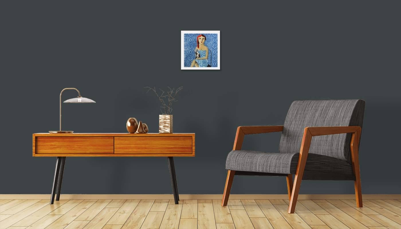Azul - Original Lithograph by Spanish Artist Didier Lourenço 2