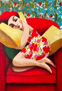 Descans- Original Lithograph by Spanish Artist Didier Lourenço