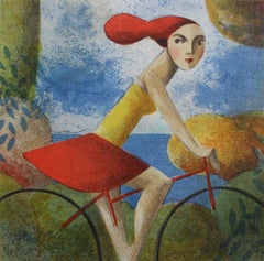 The Ride - Original Lithograph by Spanish Artist Didier Lourenço