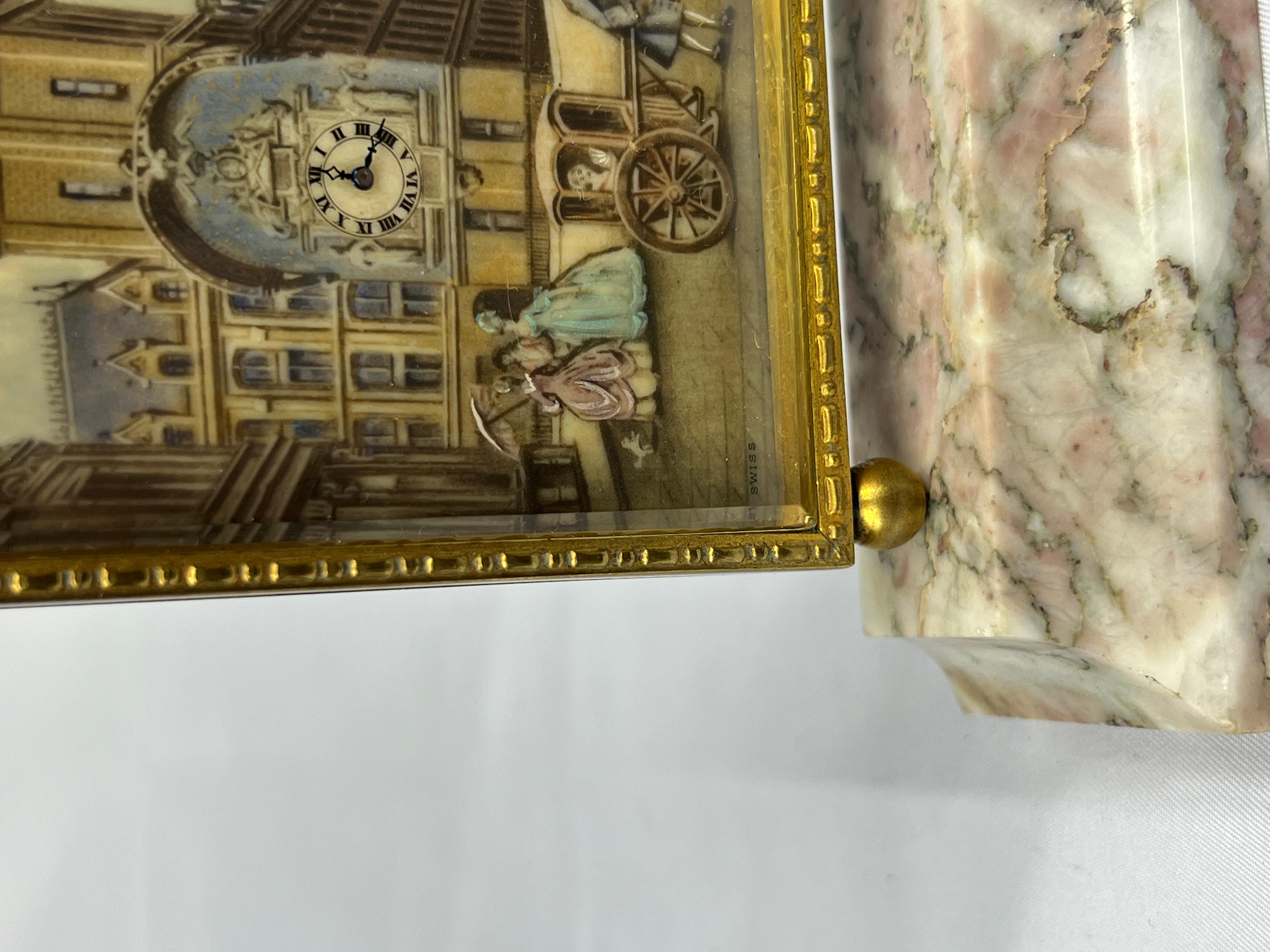 Didisheim Goldschmidt & Fils Painted Table Clock 