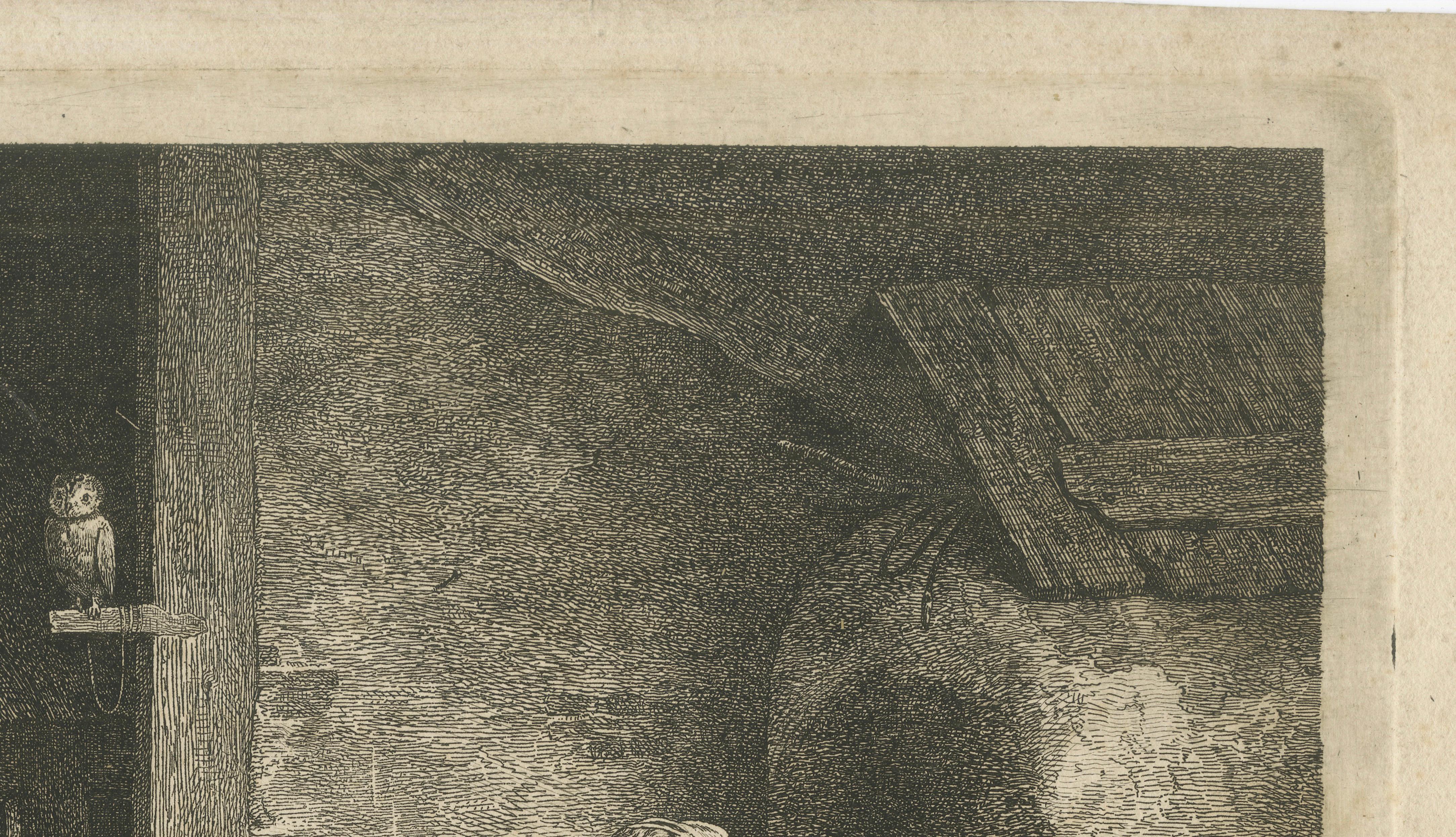 Die Apfelschälerin — Peasant Interior after David Teniers, Morgenstern, 1802