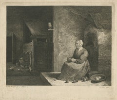 Die Apfelschälerin — Peasant Interior after David Teniers, Morgenstern, 1802