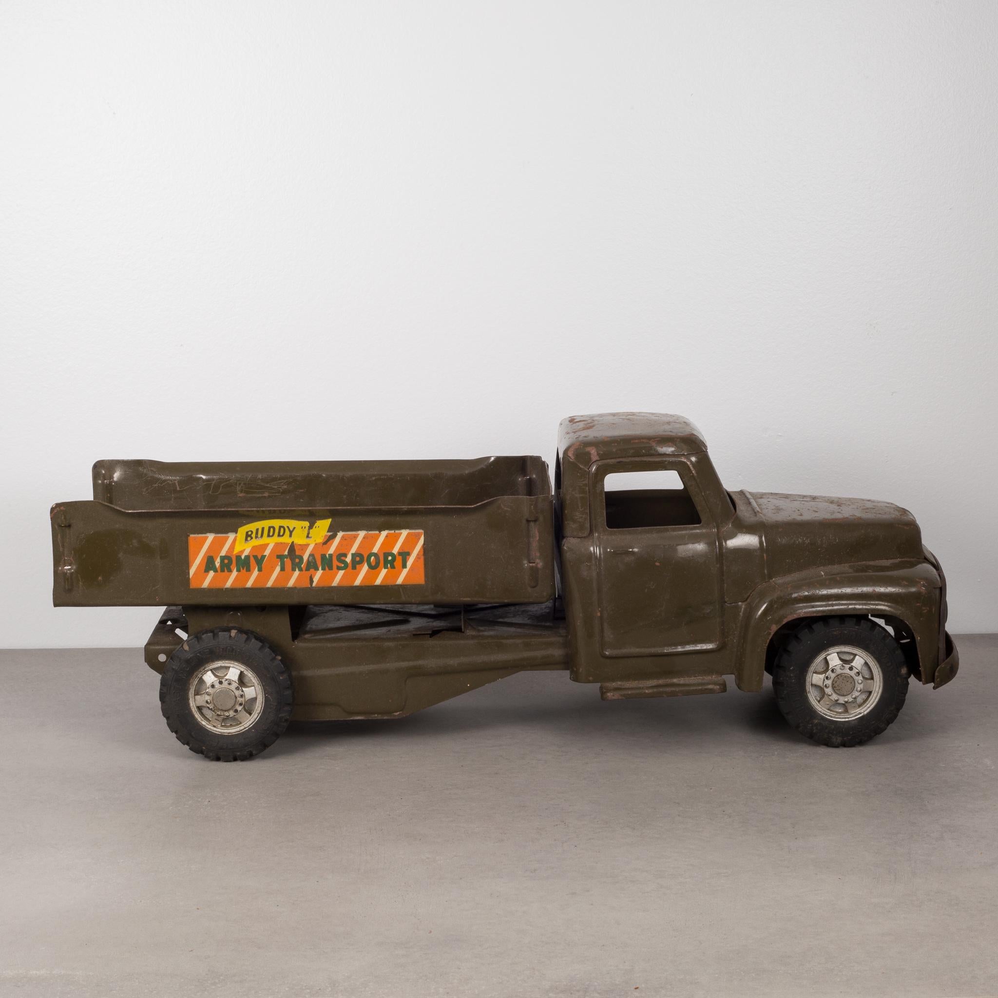 buddy l army transport truck