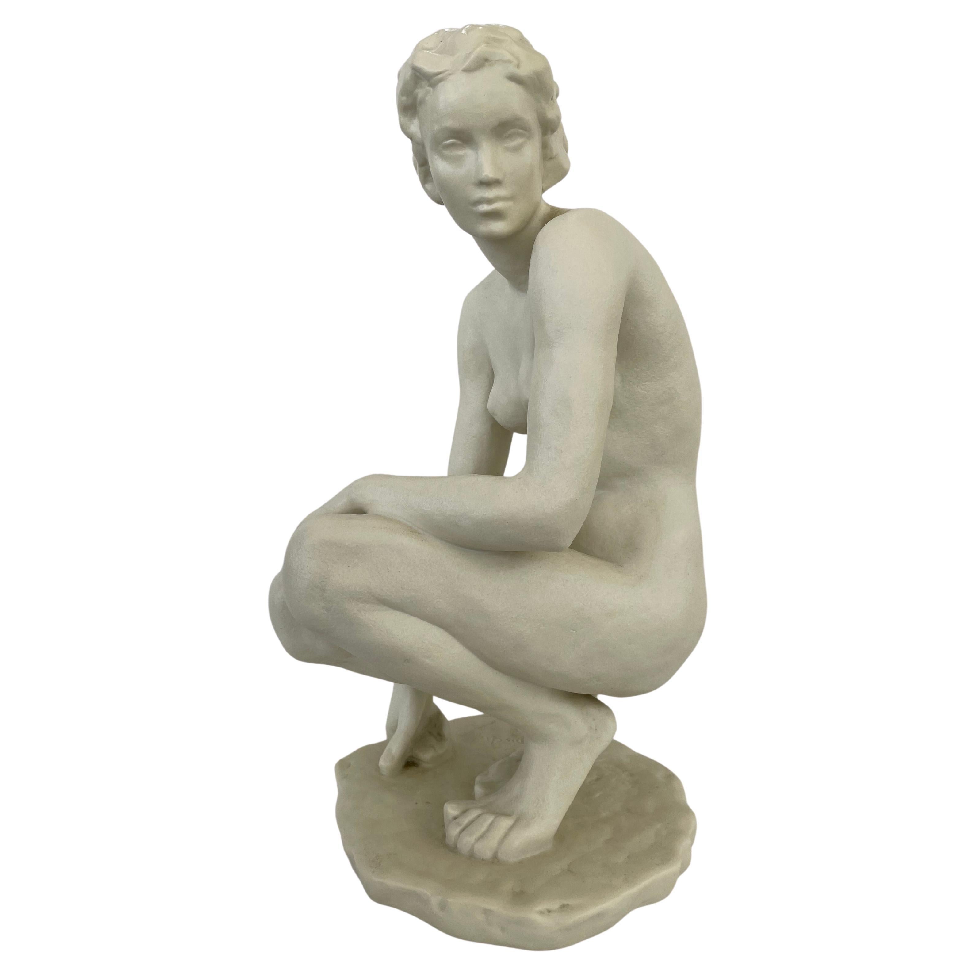 "Die Hockende" by Rosenthal Nude Female Figure  For Sale