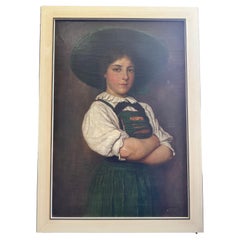 Die Sarntalerin - par Maximilian Wachsmuth - Portrait à l'huile d'une femme tyrolienne