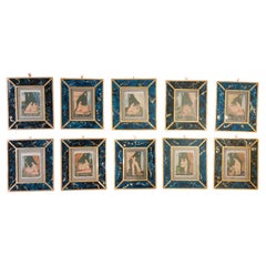Ten small paintings with illustrations from the 19th century Kamasutra