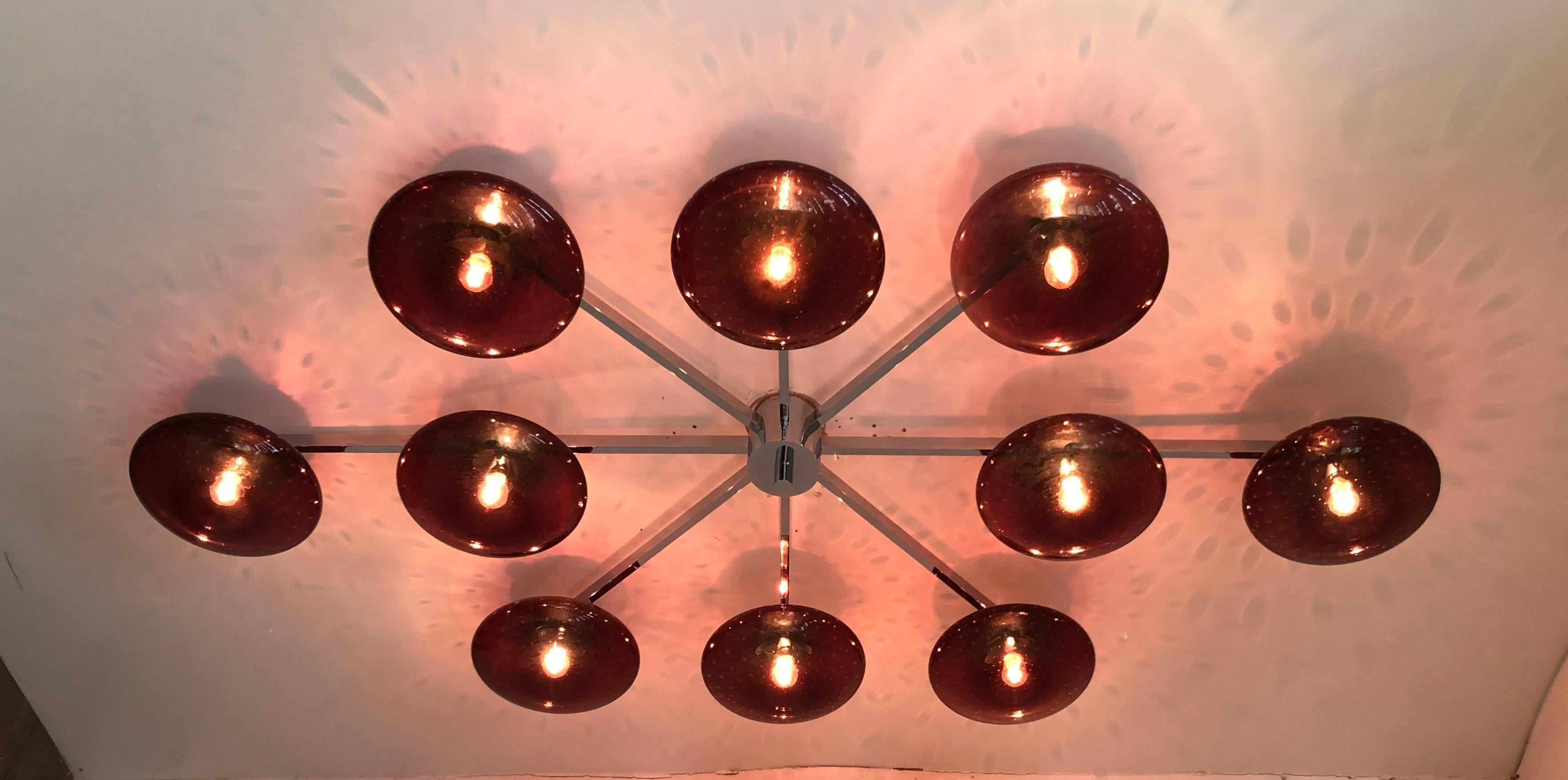 Dieci Shade Flush Mount by Fabio Ltd In New Condition For Sale In Los Angeles, CA