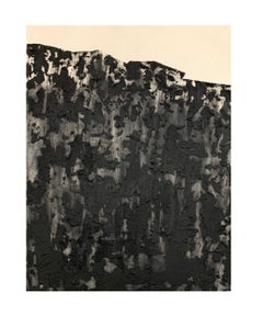 "Fragmentos de mi Cordillera" by Diego Anaya - black and white abstract painting