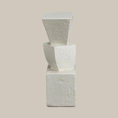 "Diego" Architectural Plaster Side Table by Christiane Lemieux