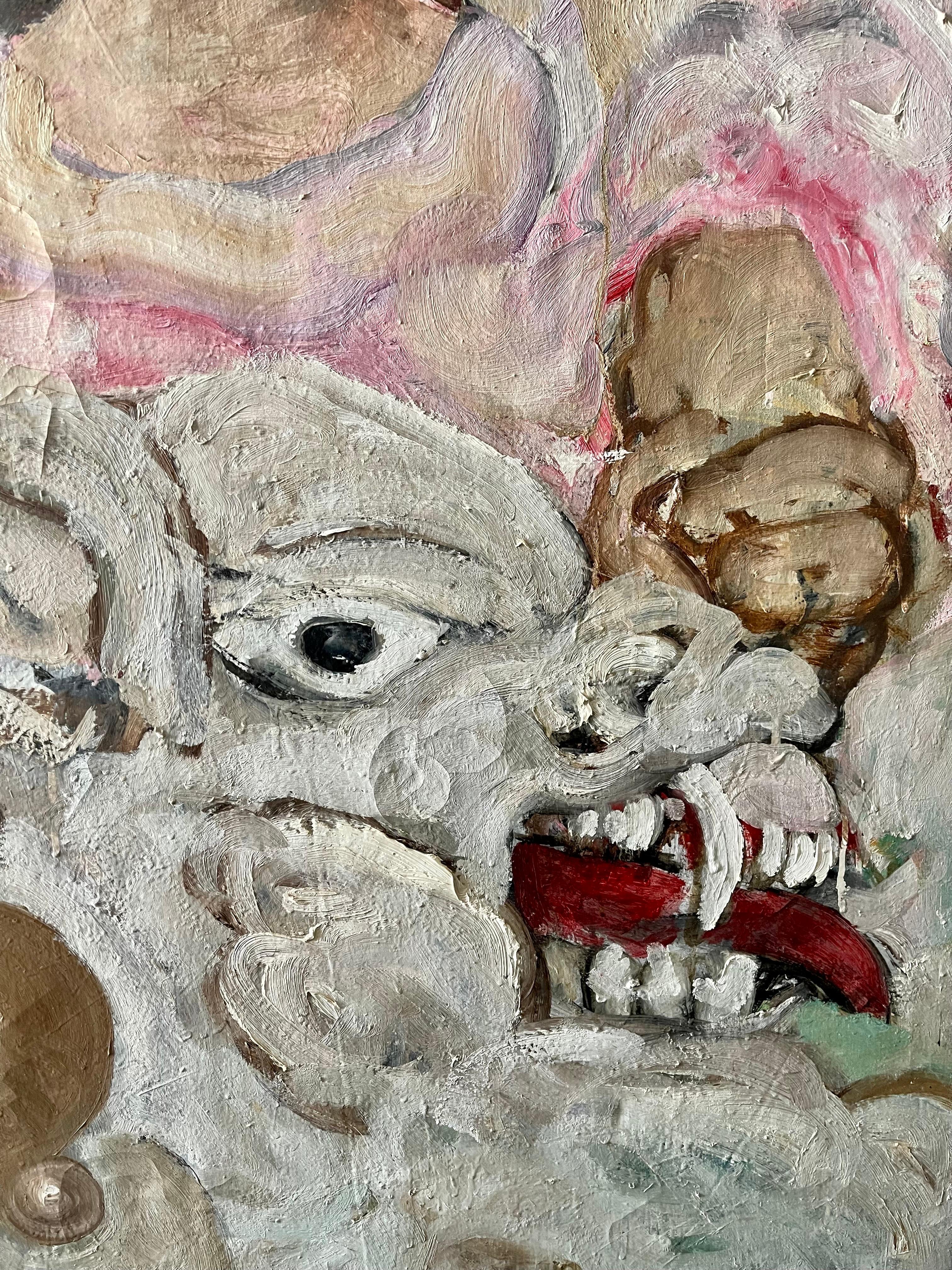 Large Venezuelan Expressionist Oil Painting Diego Barboza Latin American Master For Sale 3
