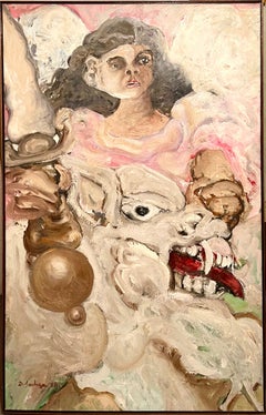 Large Venezuelan Expressionist Oil Painting Diego Barboza Latin American Master