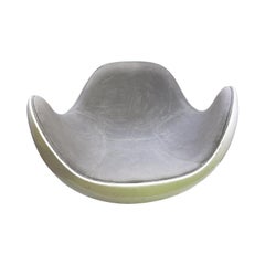 Diego Battista Fiberglass and Grey Upholstery "Placentero" Chair