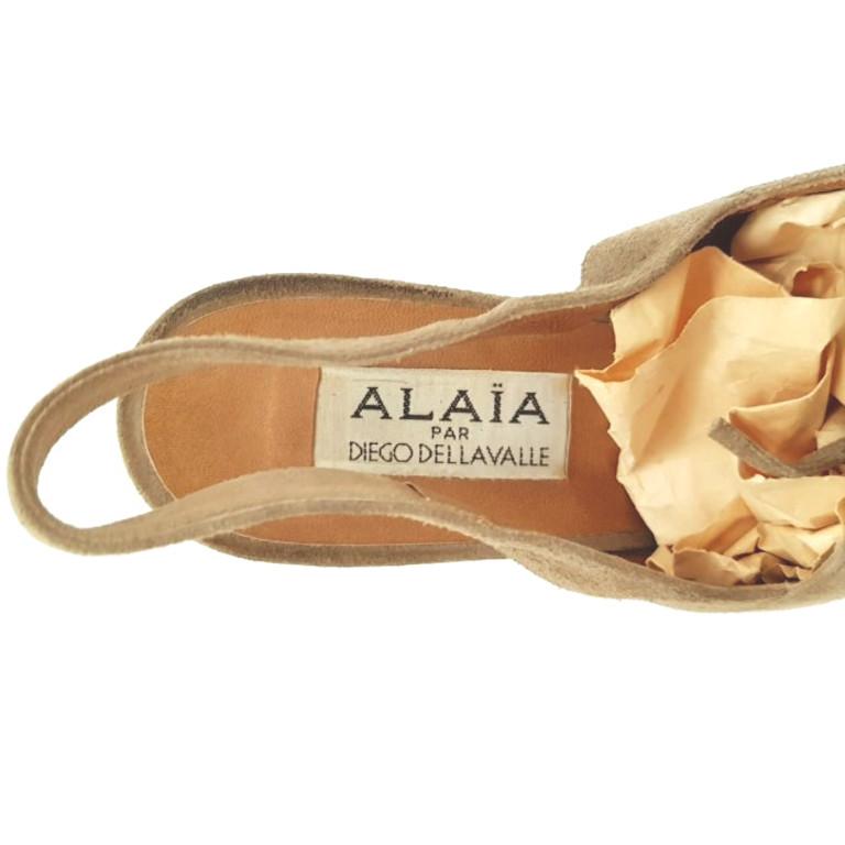 Diego Della Valle x Alaïa - Khaki Suede Heels - Size 40 (EU) For Sale 5