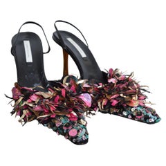 Chaussures de cour à talons hauts avec bride arrière disco, Diego Dolcini, début des années 2000  39 / 6