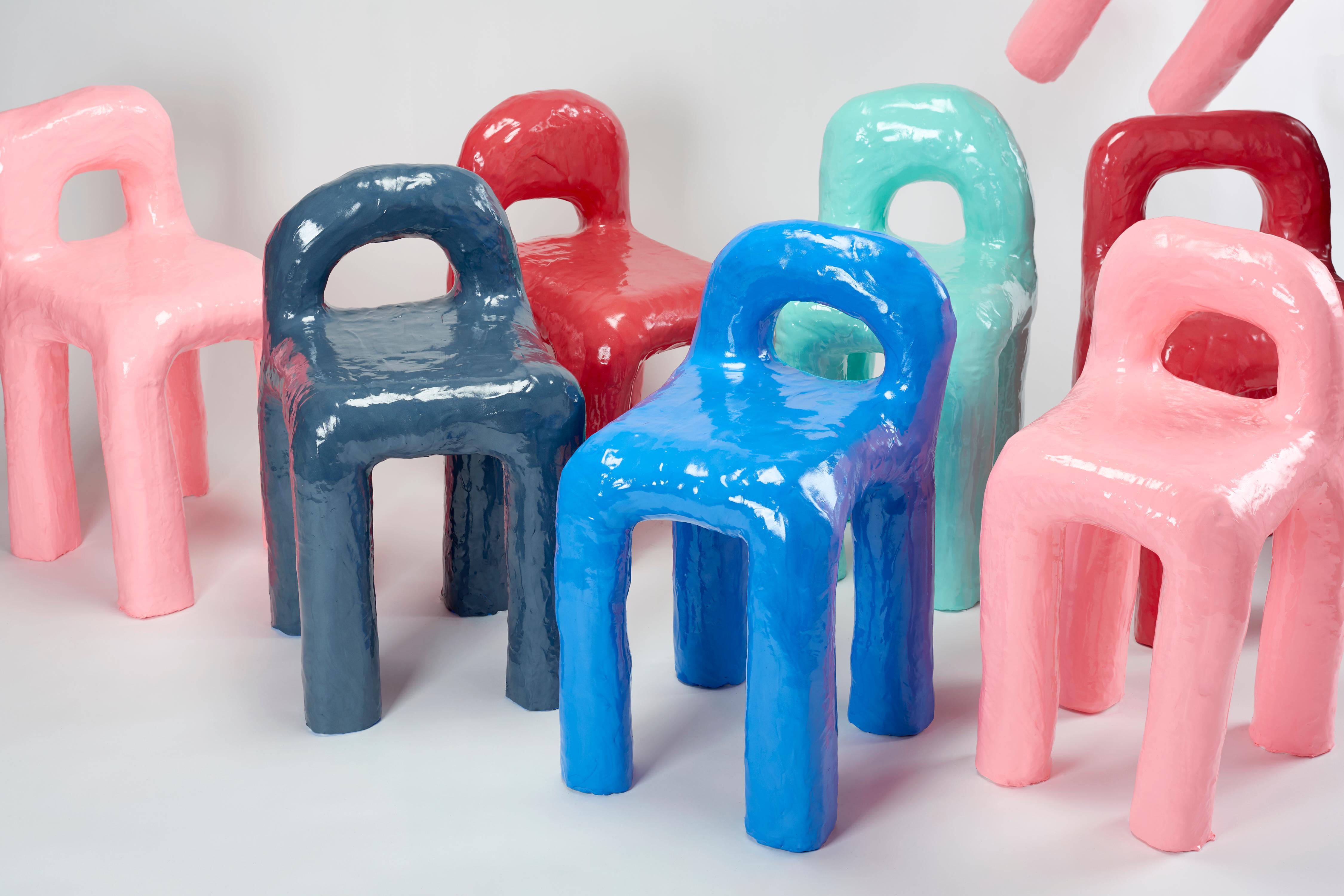 Post-Modern Diego Dough Stool Made in 643 Minutes by Diego Faivre Minute Manufacture Designs For Sale
