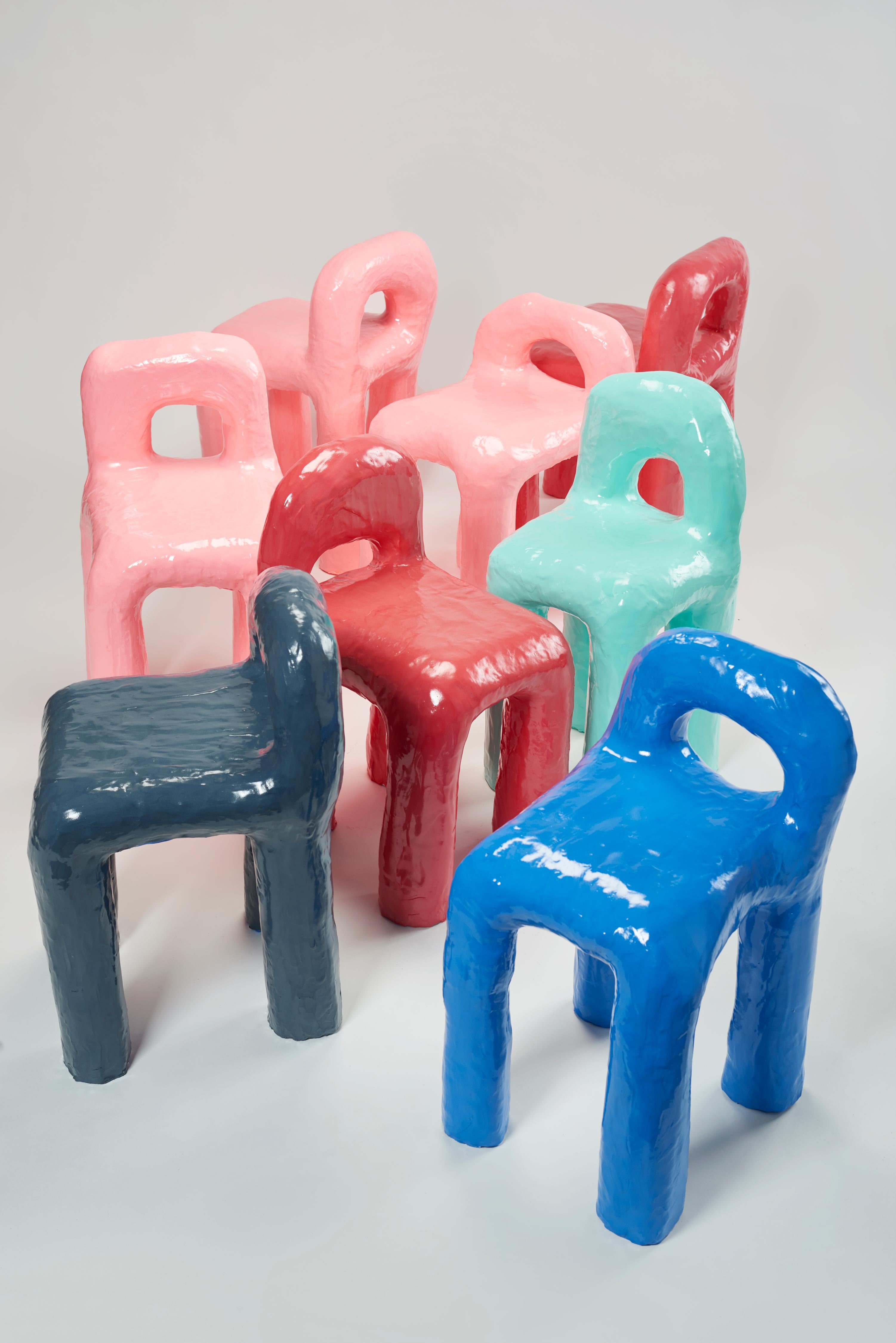 Dutch Diego Dough Stool Made in 643 Minutes by Diego Faivre Minute Manufacture Designs For Sale