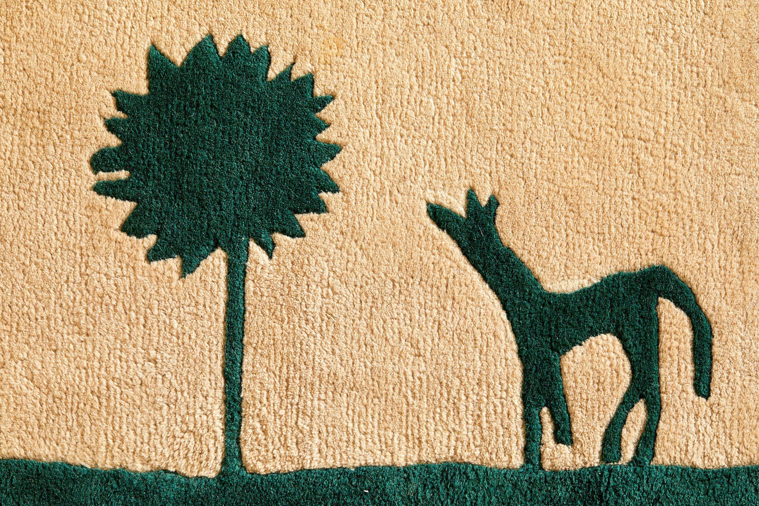 Modern Diego Giacometti (1905)1985), La Promenade ses Amis carpet, circa 1958.