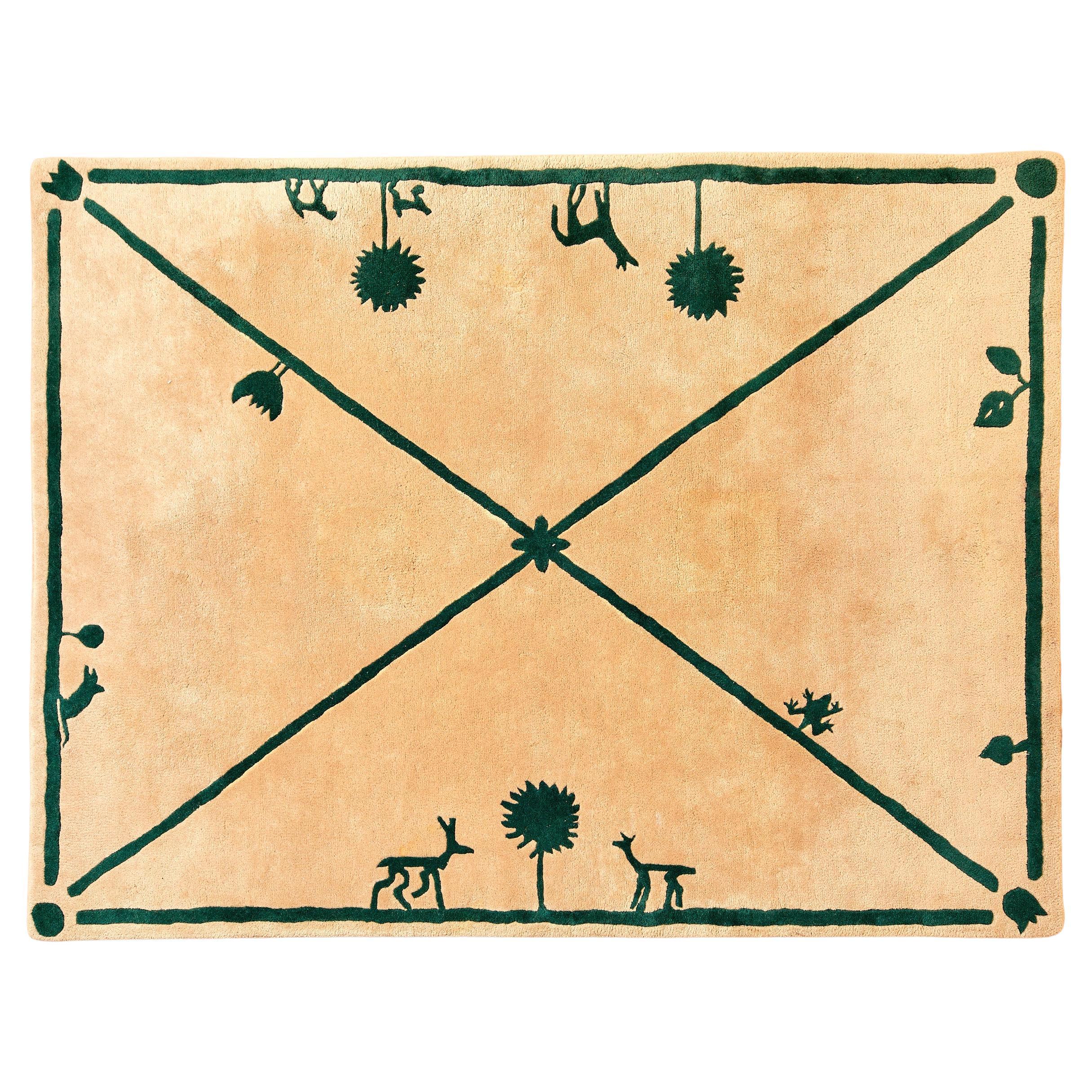 Diego Giacometti (1905)1985), La Promenade ses Amis carpet,  numbered 87/ A-100. For Sale