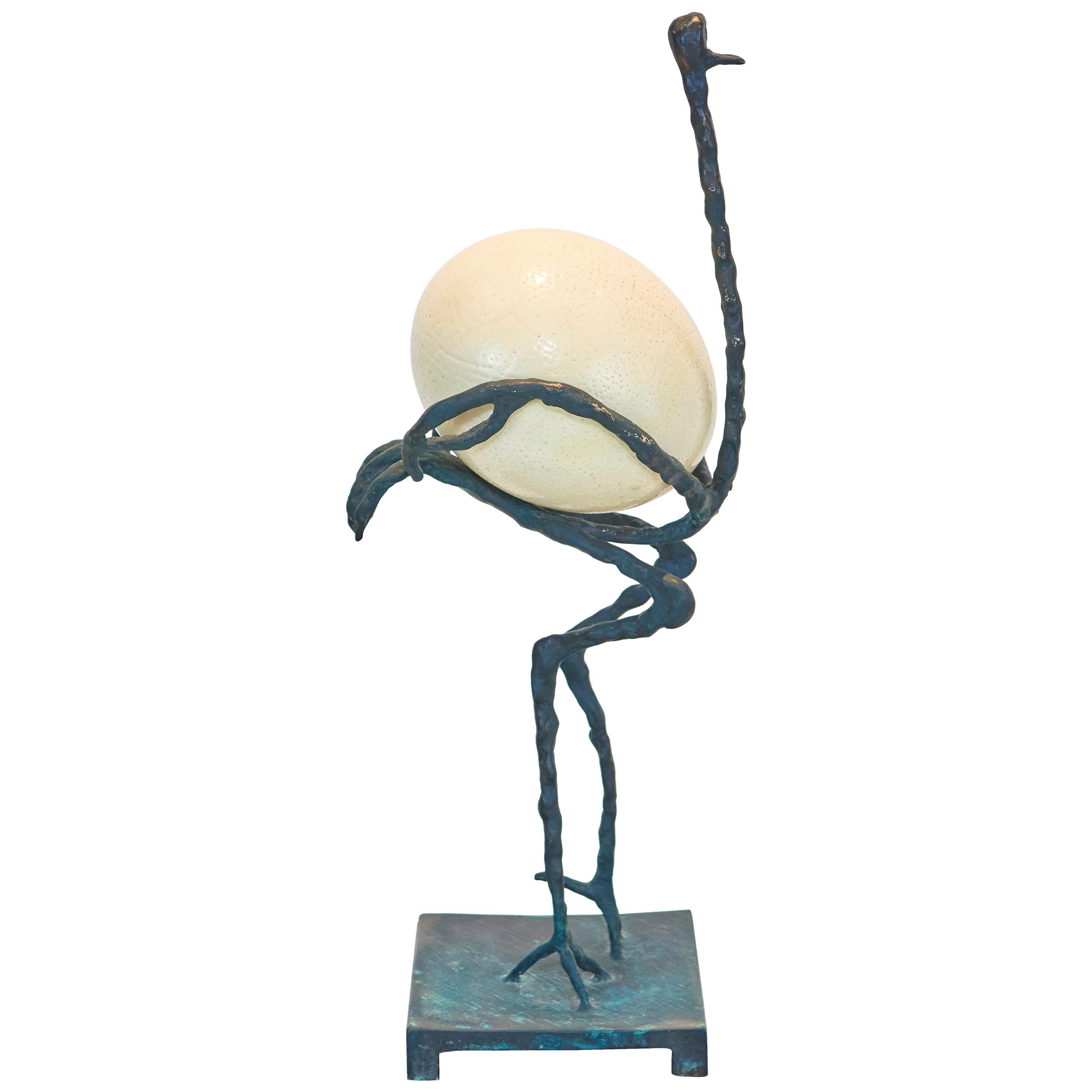Diego Giacometti "L' Autruche" Bronze Sculpture For Sale