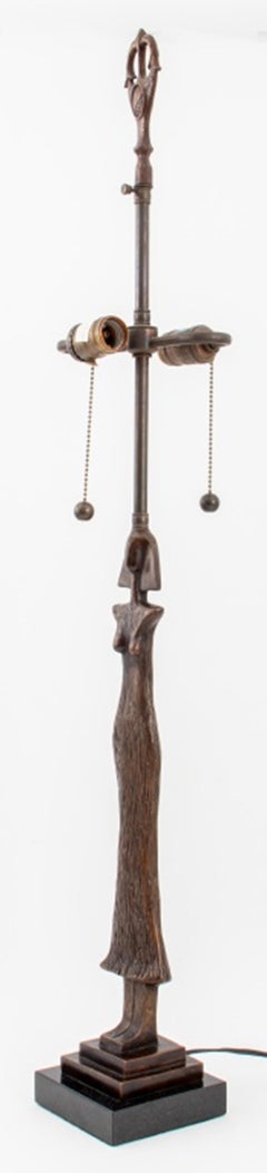 Diego Giacometti Manner Bronze Figural Table Lamp