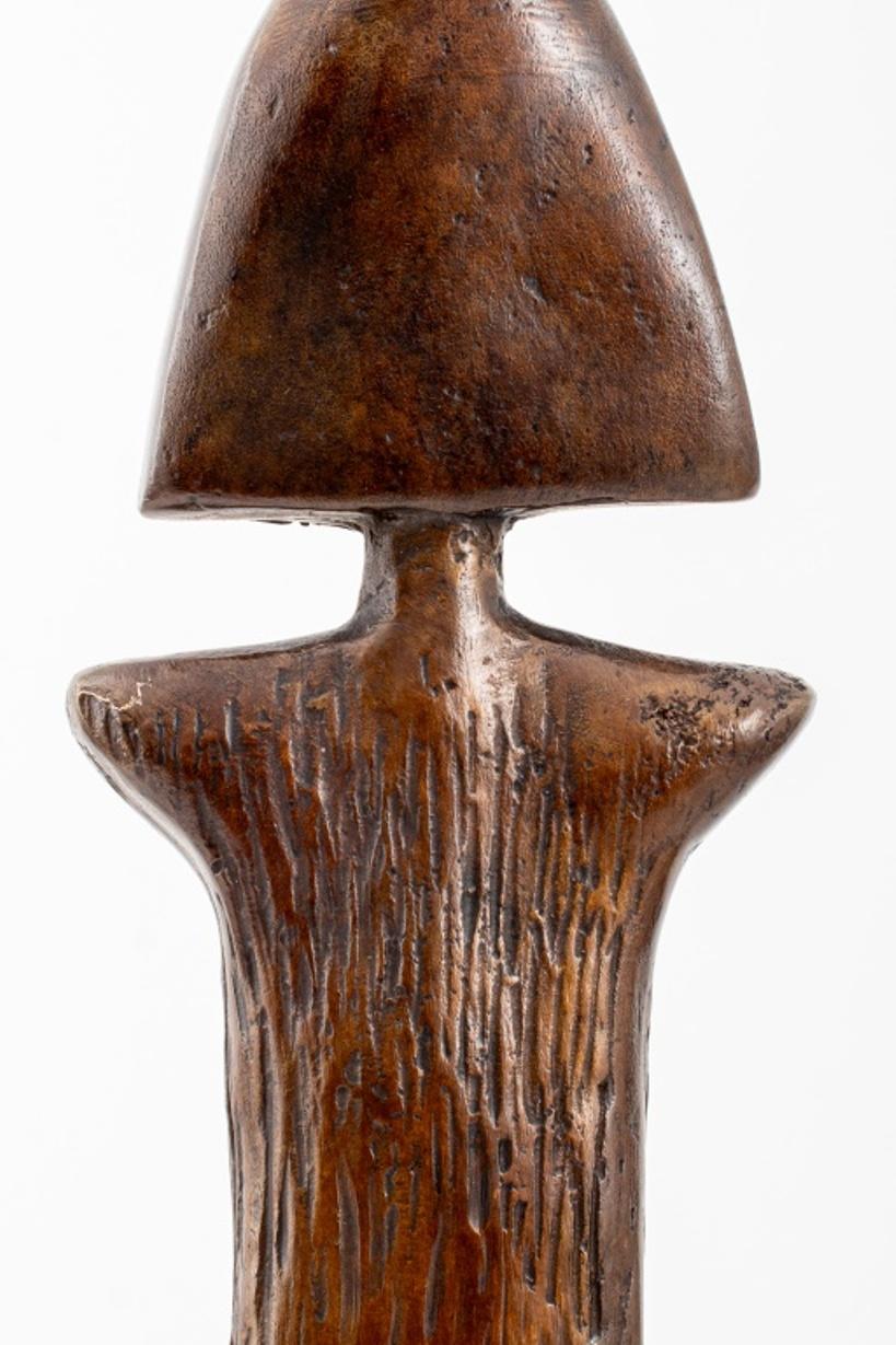 Diego Giacometti Manner Bronze Figural Table Lamp For Sale 2