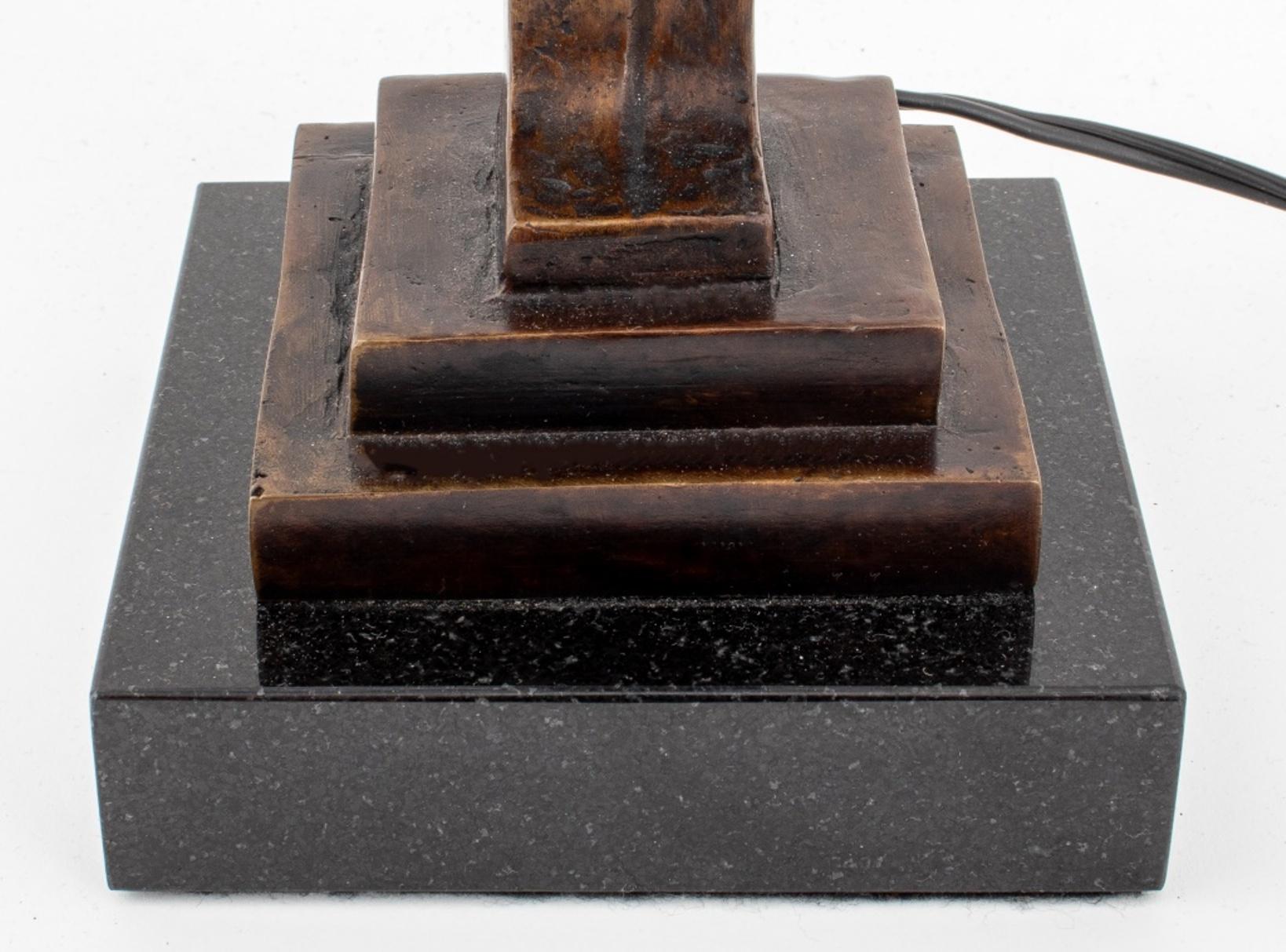 Lampe de table figurative en bronze de style Diego Giacometti en vente 3