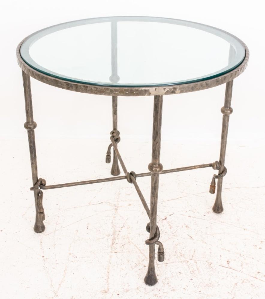 20th Century Diego Giacometti Manner Cast Iron Gueridon Table